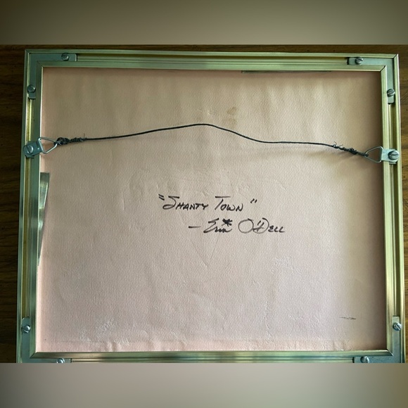 SHANTY TOWN by Erin O’Dell Watercolor Framed Original Art Artwork Arizona Artist - Picture 4 of 9